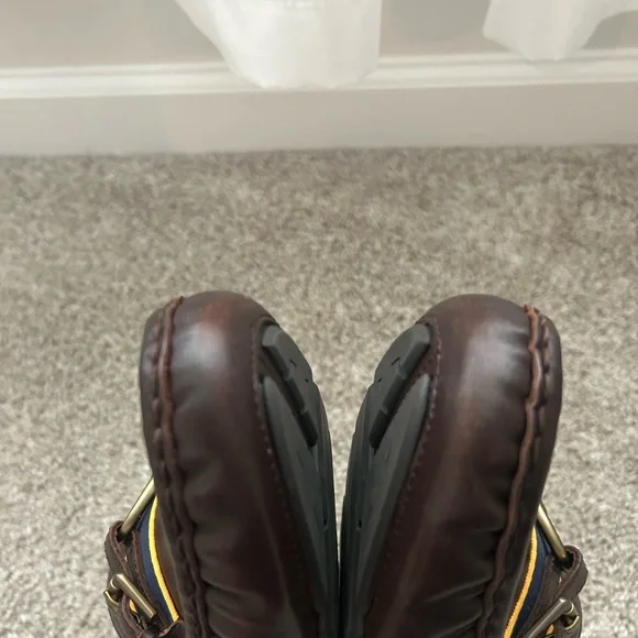 POLO RALPH LAUREN Men's Anders Leather Driver Driving Style Loafer Brown Sz 8.5 - Picture 4 of 12